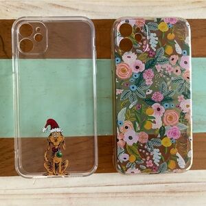 Floral and Clear Dog Design Phone Cases for iPhone 11 Max from The Grinch